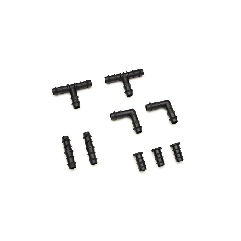REHAU 9 Piece Accessory Kit for Perl Hose/Drip Hose Connect/Branch/Redirection/Plug