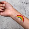 4 x 'Rainbow' Temporary Tattoos - Water Resistant, Skin-Safe, Non-Toxic