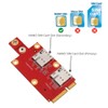 M.2 Key B to Mini PCI-E Adapter with Dual Nano