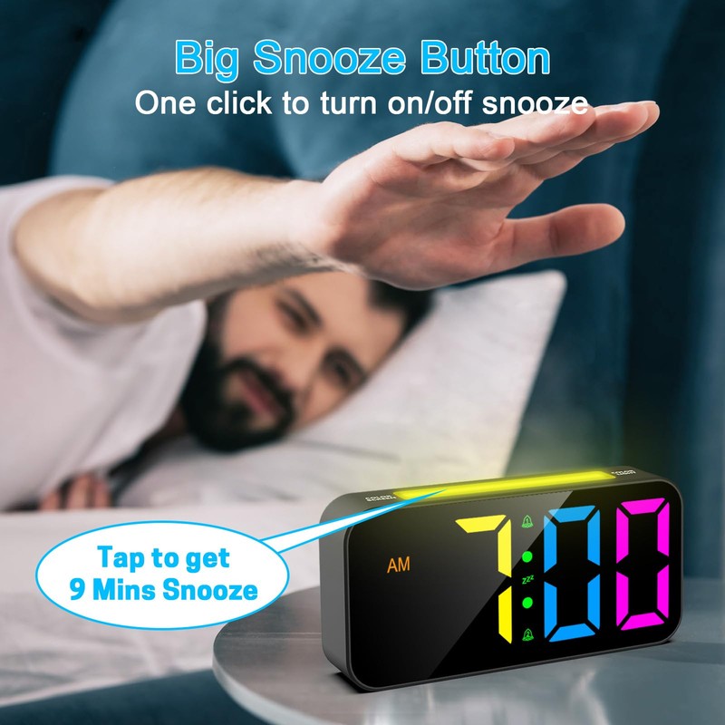 UPOWA Extra Loud Alarm Clock with Bed Shaker for Heavy