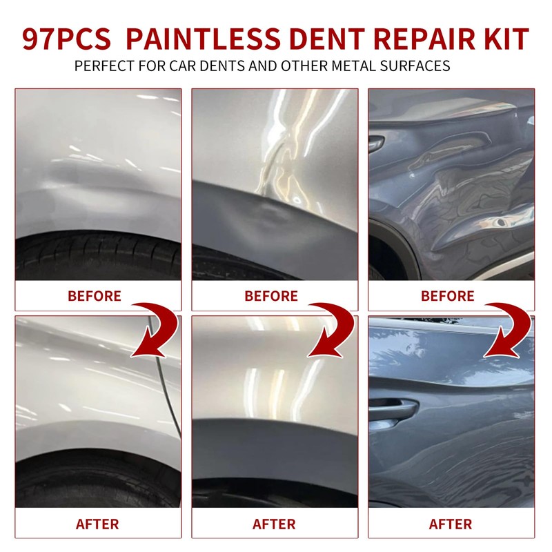 97pcs Dent Puller Kit, Car Dent Puller for Dent Repair,