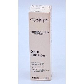 Clarins Skin Illusion Natural Hydrating Foundation SPF 15 118.5 Chocolate 0.5 oz