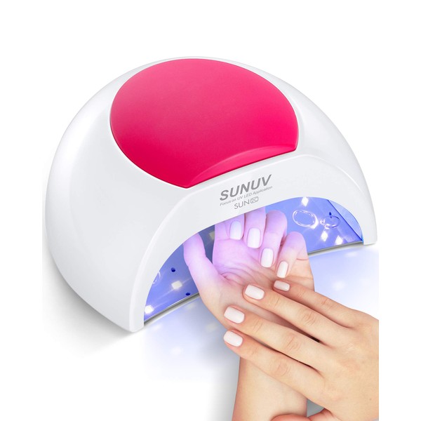 SUNUV Nail Dryer UV LED Lamp for Nails, 10s/30s/60s/90s Timer, Infrared Sensor, LCD Display, Removable Base, Perfect for Nail Art, Home Manicure and Nail Salon, Valentine's Day Gift