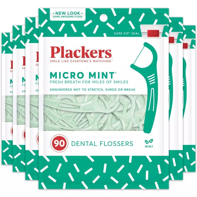 300 CT Plackers Micro Mint Dental Floss Tooth Picks Plastic