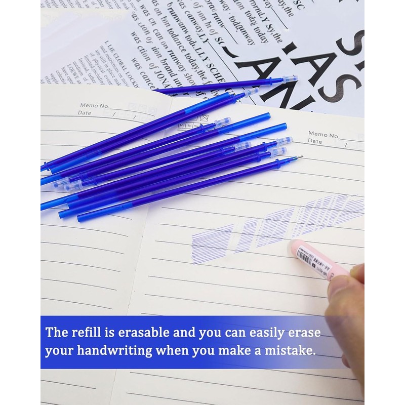 ZEXIJOW Erasable Gel Pen Refills, Compatible with Legami, Pack of