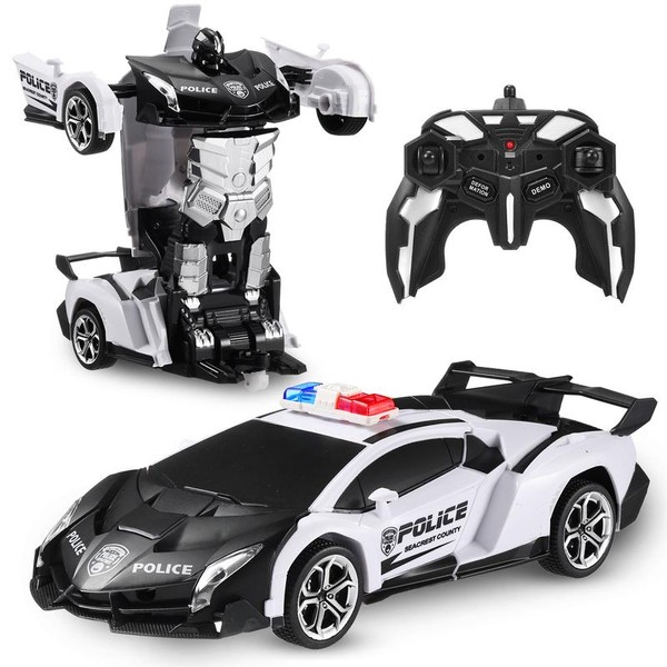 Transform Remote Control Car Robot Toy for Kids, 2.4GHz 1:18