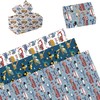 ZJRUI Construction Vehicle Wrapping Paper - 6 Sheet with 3