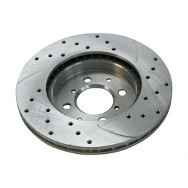 AutoShack Front Drilled and Slotted Silver Brake Rotors and Calipers Replacement for 1996-2001 2002 2003 2004 2005 Honda Civic 2010-2014 Insight 1997-2000 Acura EL 1.3L 1.6L 1.7L 2.0L FWD SRBCPR0018