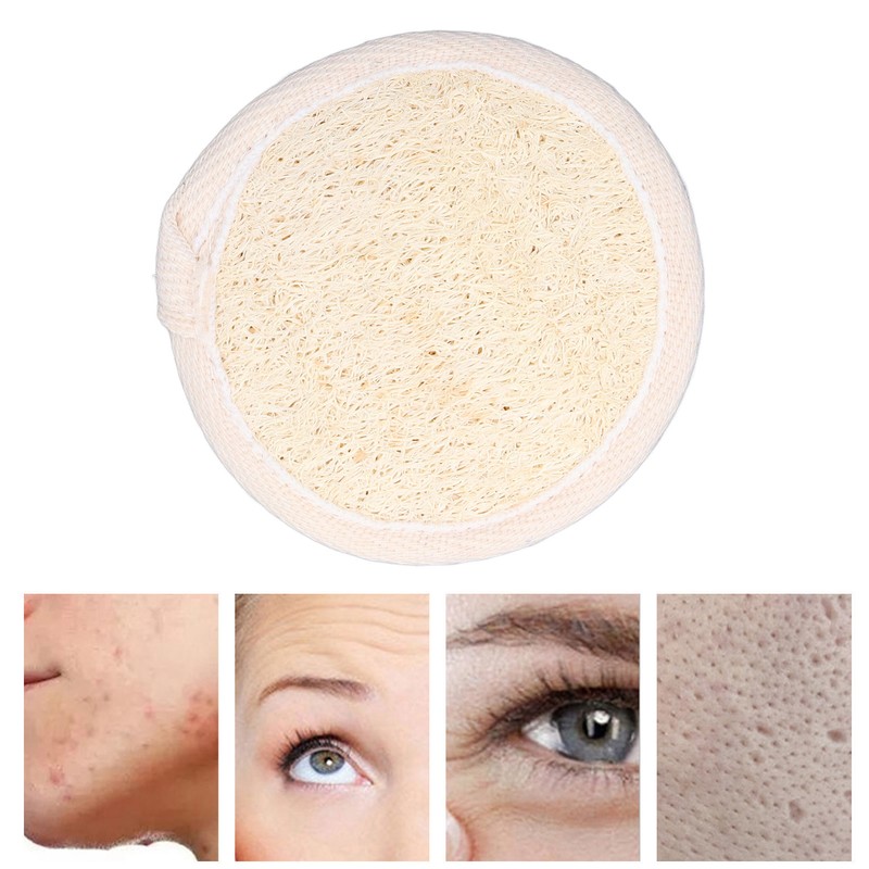 10pcs Loofah Facial Exfoliating Pads Round Shaped Reusable Gentle Scrubbing