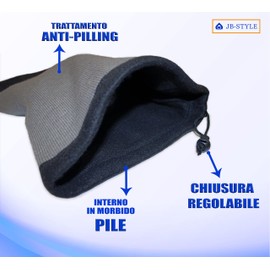 JB-STYLE Herren Winter Fleece Halswärmer Fleece Damen Thermo Wintermütze Herren Damen Perfekt für Motorrad, MTB, Running, Sport, Trekking, Skifahren, Snowboard, dunkelgrau, One size