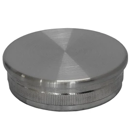 TIBU End Cap Stainless Steel V2A for Pipe Diameter 60.3 x 2 mm Flat (Pack of 2) Stainless Steel Caps Pipe Plug Closure End Cover Railing Tube