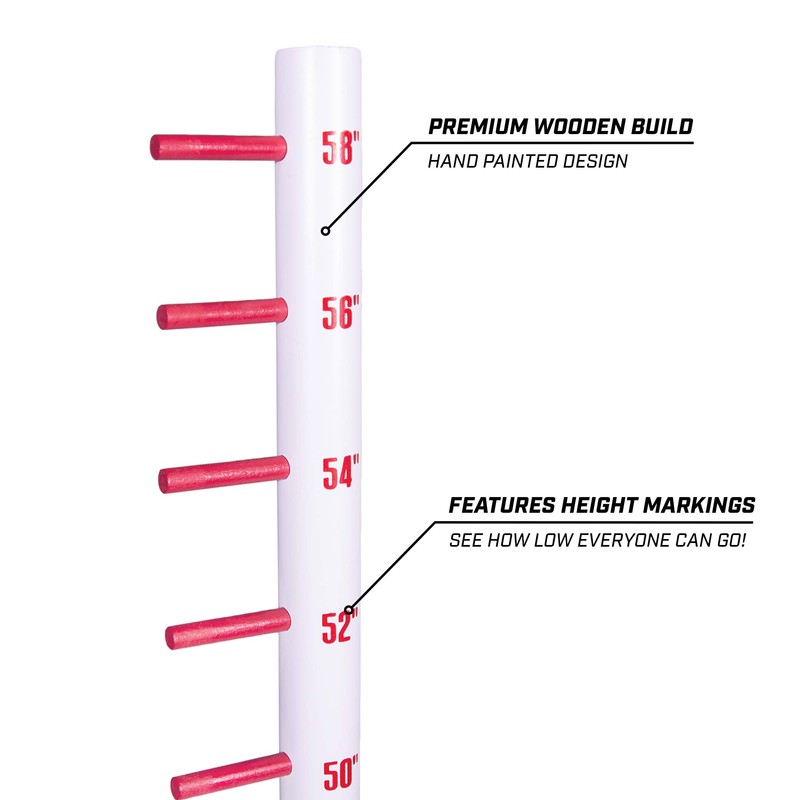 GoSports Get Low Limbo Premium Wooden Limbo Game, Sets up
