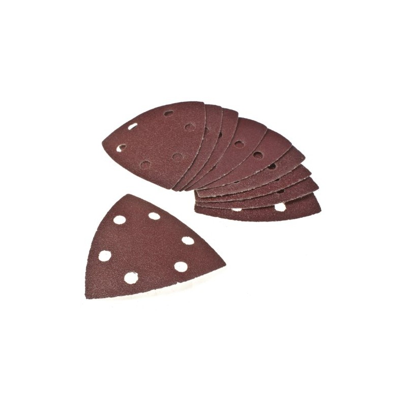 Toolzone 10Pc 90mm Hook and Loop Backed Delta Triangle Sander