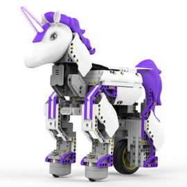 UBTECH Mythical Series: Unicornbot Kit-App-Enabled Building & Coding Stem Learning Kit, Purple
