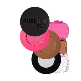 Nudestix Sunpink Glow STAX Set – 3-Piece Cream Blush & Highlighter Sticks for Cheeks, Lips & Eyes | Includes Sunstone, Magenta Matte & Magic Aura | Multi-Use, Stackable, Vegan Makeup Set