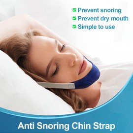 IDEAR 2PCs Chin Straps for Users, Anti Snoring Chin Strap to Reduce Air Loss, Breathable and Comfortable for Men & Women