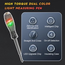 2-in-1 High Torque Strong Magnetic Screwdriver Electricity Detector, Electric Non-Contact Voltage Tester Pen, for Electrician Tools (2Pcs)