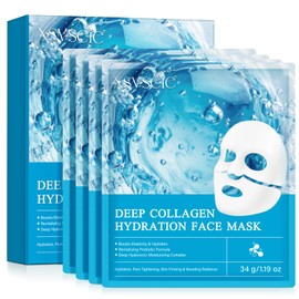Bio Collagen Face Mask Beauty, Biodance Collagen Mask Overnight, Collagen Face Sheet Mask Korean Overnight - Firming, Pore Minimizing, Soothing & Hydrating, Moisturize & Enhance Skin Vitality 4PCS