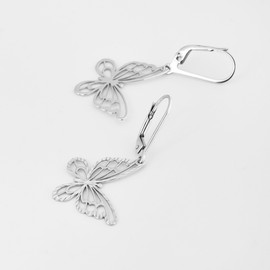 JC Jeweller Carat Women's Earrings 925 Silver Rhodium-Plated with Gift Box, Silver