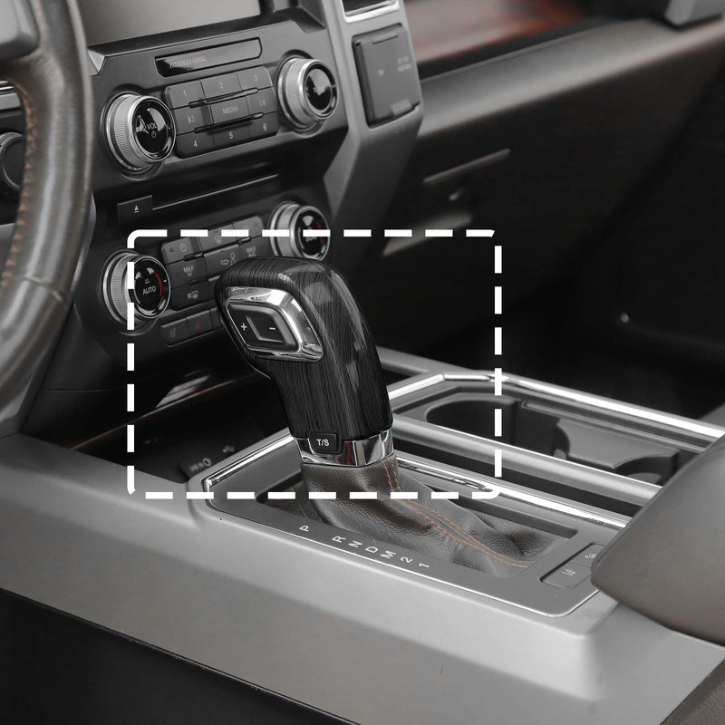 Jimen Fit for Ford F150 2015-2020, Gear Shift Knob Cover