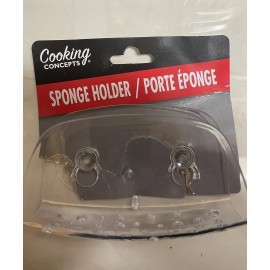 Cooking Concepts Save Scrub Sponge Holder Clear Suction Cups Kitchen Organizer “Cooking Concepts