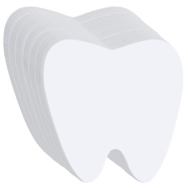 84 Pcs Tooth Cutouts Party Decoration Set, 5.9 x 5.3 Inch Dental Theme Cardstock White Blank Teeth Signs for Bulletin Board, DIY Craft, Dental School Graduation, First Tooth Party Classroom Decor
