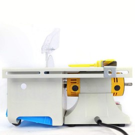 Mini Table Saw for Wood,High Precision Woodworking Table Saw Blade Mini Cutting Polish Machine 750W DIY Handmade Wooden Model Crafts, Printed Circuit Board Cutting