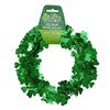 St. Patrick's Day Shimmering Shiny Green Shamrock Tinsel Wire Garland