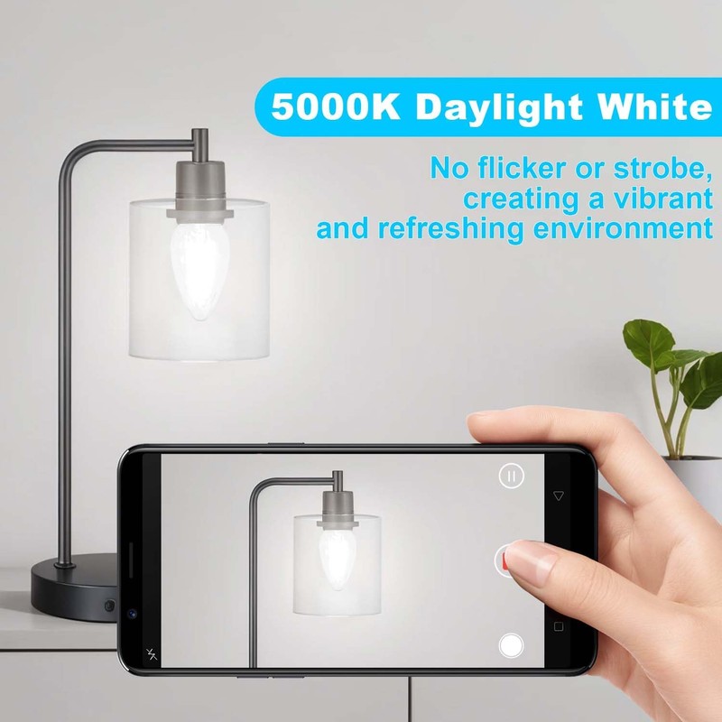 BRIMAX F15 8W LED Light Bulbs, Daylight White 5000K,75W -