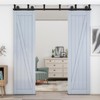 AONAYIOA 7FT Ceiling Mount Bracket Sliding Barn Door Hardware Kit