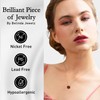 Belinda Jewelz - Round Birthstone Necklace, Gemstone Pendant Necklace with