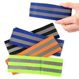 [Opportunity Workshop] Elastic Velcro ankle reflective gaiter band essential safety ankle band for night exercise GS002885 Ankle reflective gaiter (1p) green 8ea