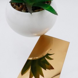 Nicerity 10Pcs DIY Striped Mirror Stickers 1.96" Wide Self Adhesive Removable Long Acrylic Frameless Mirror Sheets for Home Living Room Bedroom DIY Decor (Dark Orange)