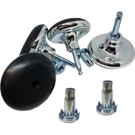 Just Accessories Chrome Furniture Bed Feet Leg Glides Castors and Insert For Divan Bed Base Sofa Settee Chair (4)