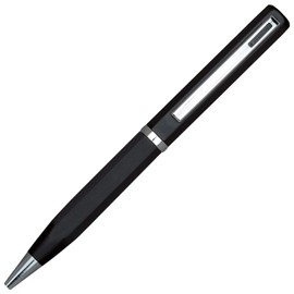 Lanier Elica Ballpoint Pen - Shiny Chrome Ring & Parts with Medium Tip 0.7mm Cross Style Refill (with Accents - White or Black or Pink or Purple)