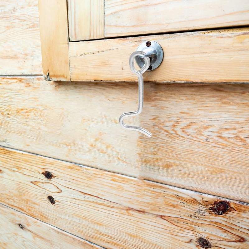 Housoutil 4 Sets Of Window Door Hooks Wind Hook Rings