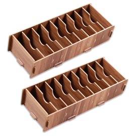 Nicheez Card Holder Business Card Organizer Trading Card Organizer Wooden Set of 2 (Natural)
