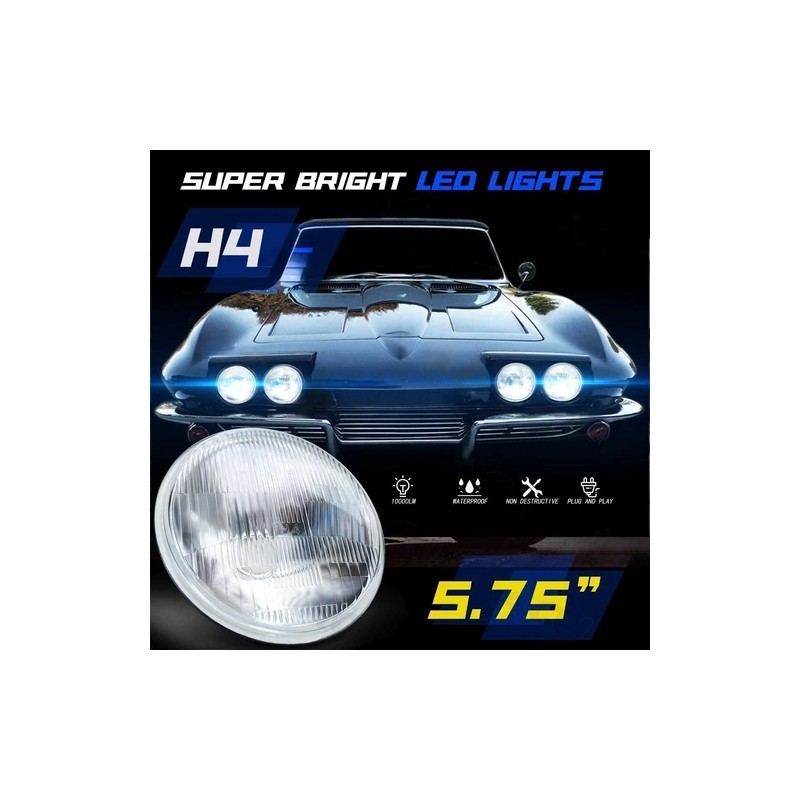 Unbranded For 1966-1974 Dodge Charger 5.75" Led Round Headlights High/low