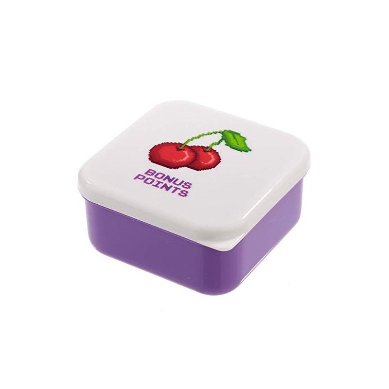 Puckator Game Over Reusable Lidded Snack Pot Lunch Box Set