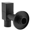 Cold Water Tap Black Copper Square Handle Wall Mount Laundry