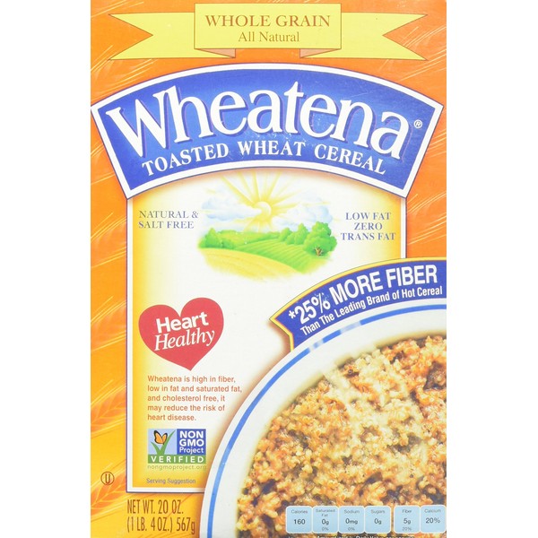 Wheatena Toasted Crushed Whole Wheat Cereal, 20 Oz Box