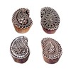 Original Wooden Blocks Retro Paisley Floral Design Printing Stamps (Set