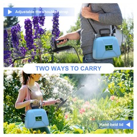 1.35 Gallon Weed Sprayer,Battery Powered Sprayer with 3 Mist Nozzles,Electric Pump Sprayers in Lawn and Garden,Garden Sprayer with Adjustable Shoulder Strap for Lawn,Yard,Cleaning