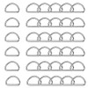 WedDecor 25mm Silver Non Welded Metal D Ring Fasteners Buckle for Adjustable Fastening Webbing Strap, Arts and Crafts, Pet Collars, Repairing Bags, Straps, 10pcs