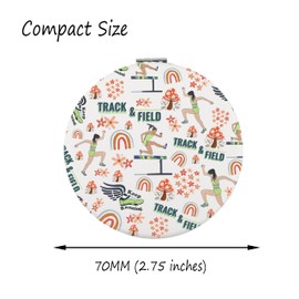 FAADBUK Track Field Player Gift Track and Field Coach Gift Track Field Girl Makeup Mirror for Her (Track Field Mirror)