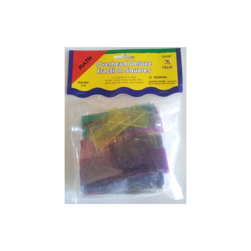 Deluxe Overhead Fraction Squares, Grades 2-6