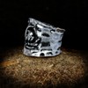 SWBRJ Crescent Moon Bird Wide Chunky Band Ring for Women,Retro