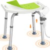Shower Stool for Elderly, 158 kg, 8-Level Height Adjustable, Non-Slip