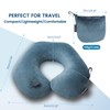 Inflatable Travel Neck Pillow for Airplane Train Car Washable Pillowcase