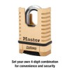 Master Lock ProSeries Brass Padlock, Set Your Own Combination Lock,